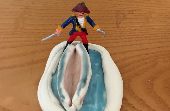 My 7yo Son Was Excited To Show Off His Clay Pirate Boat