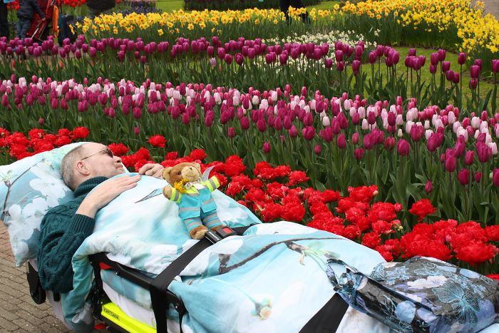 My Dad Enjoying His Last Trip To The Place Where His Parents Met