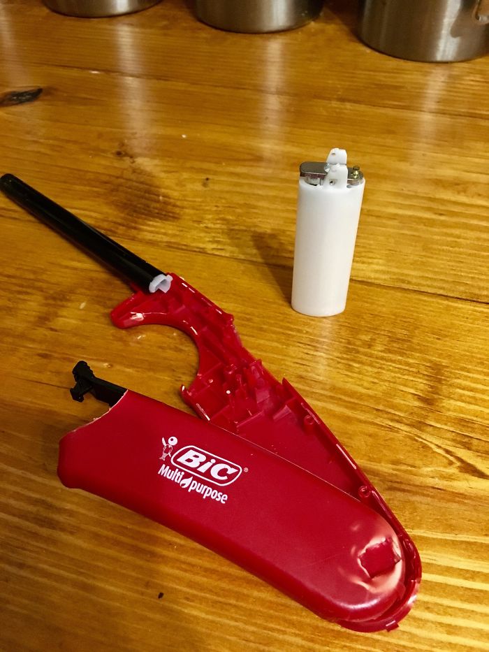 The Tank Inside Of This BIC Lighter Was Just A Smaller BIC Lighter