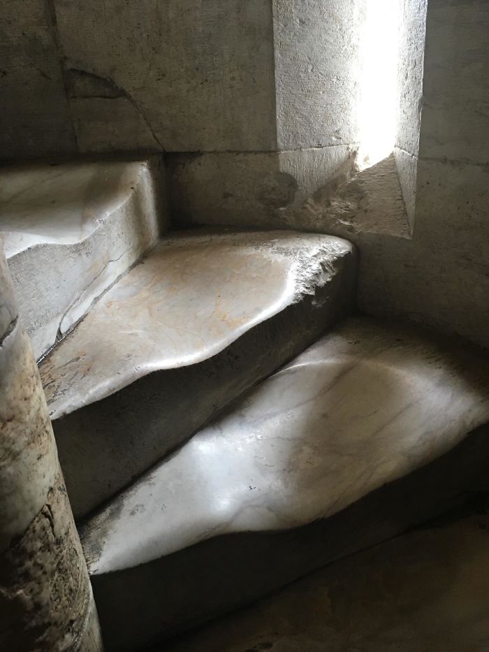 The Steps To The Top Of The Leaning Tower Of Pisa
