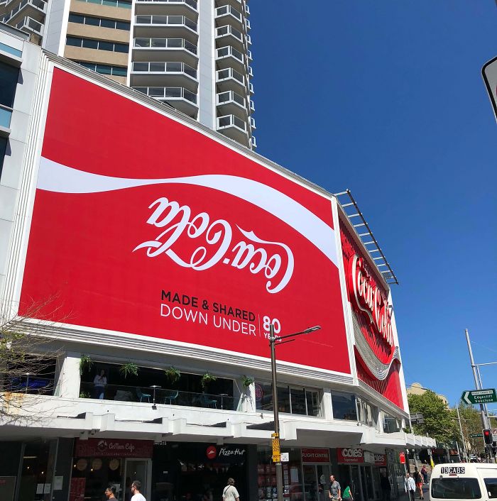 This Upside Down Billboard In Kings Cross, Sydney, Australia