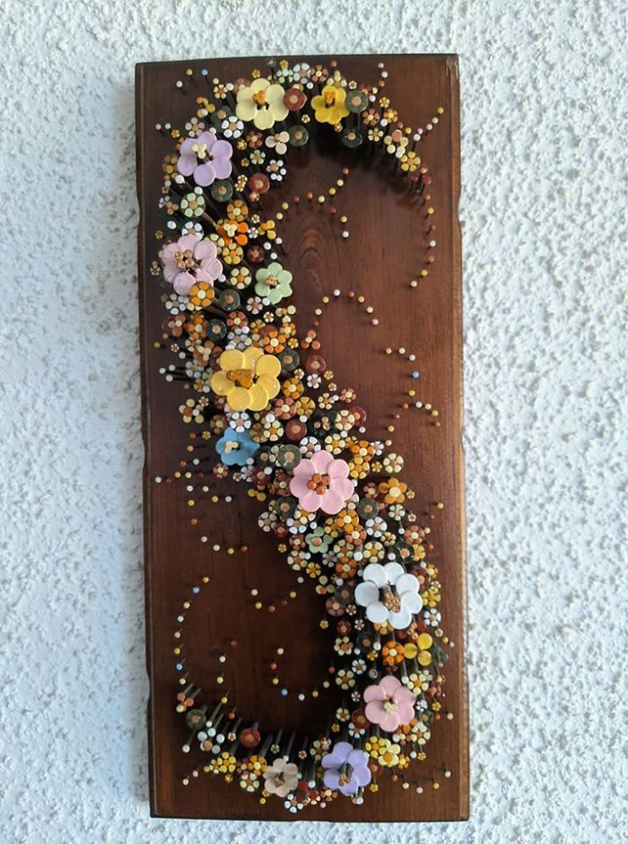 This Nail Art Has Been Hanging On The Wall In My Grandmother's House For Longer Than I've Been Alive. I Have Always Loved It For Some Reason. Well, She Is Starting To Pass On All Of Her Treasures So This Now Belongs To Me!!!