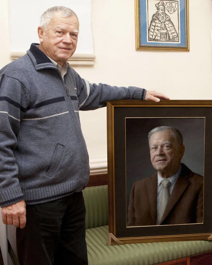 Polish Painter Puts Model And Painting Of Himself Side By Side And The Result Is Impressive