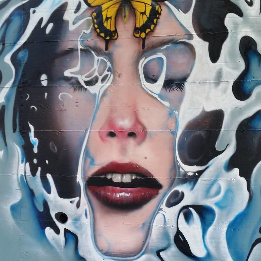 This Street Performer Beautifies The Walls And Empty Spaces Of His City With His Stunning 3D Art.