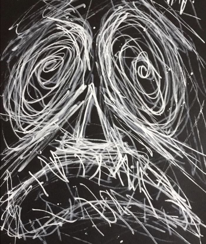 My Schizophrenic Friend Makes Really Intense Paintings Of His Inner Demons