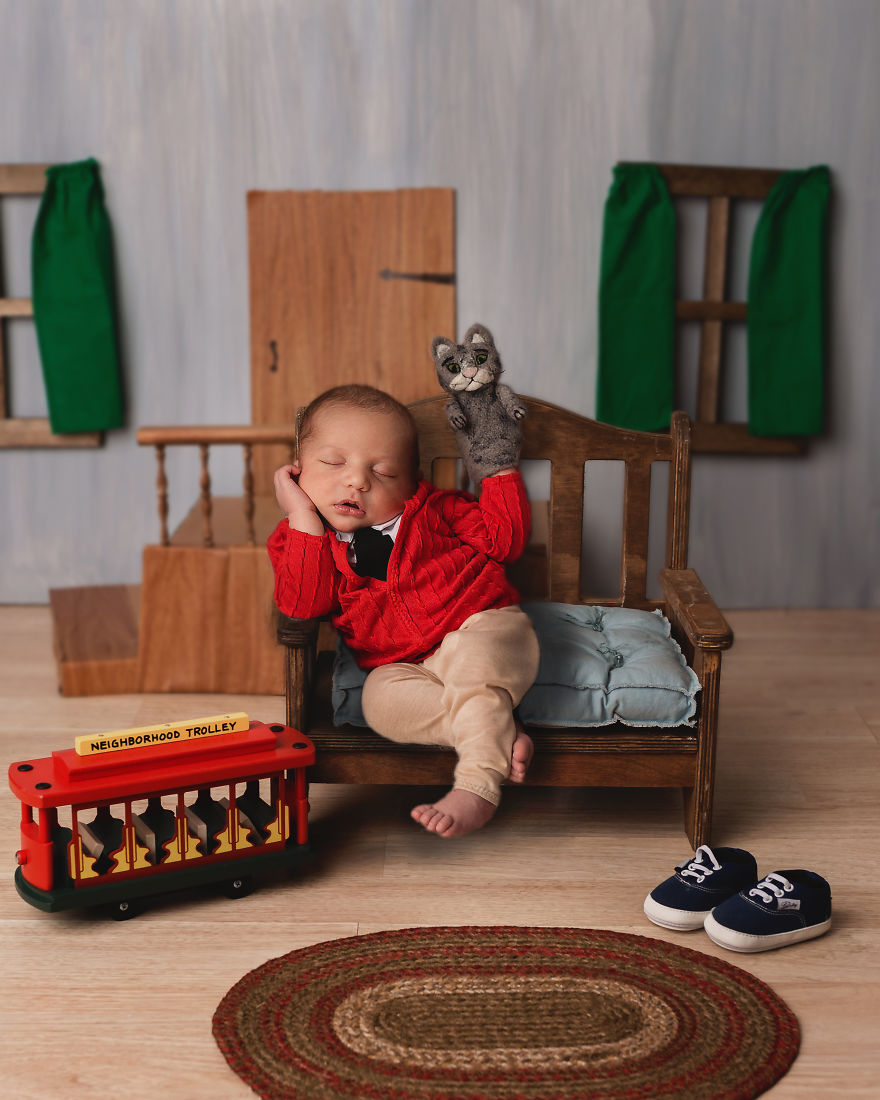 My Mister Rogers Newborn Photoshoot