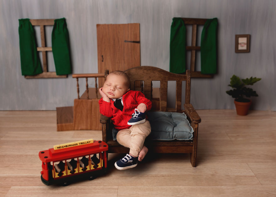 My Mister Rogers Newborn Photoshoot
