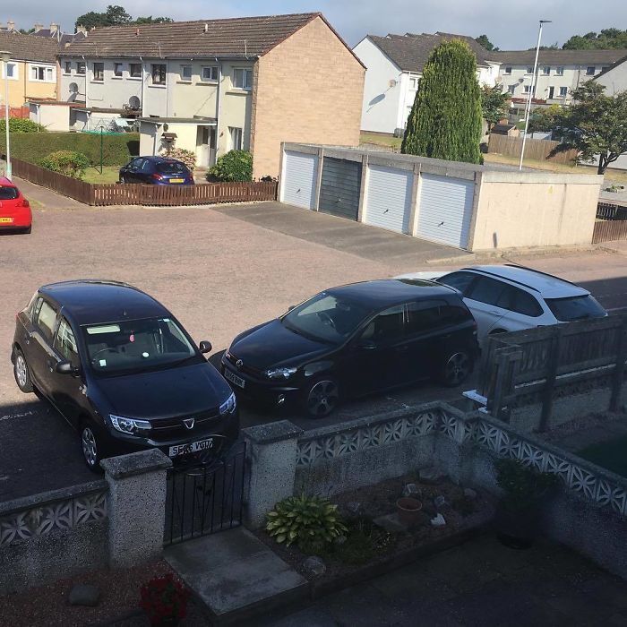 That’s What Happens When You Constantly Park In My Parking Space. Try And Get Out Now... I Don’t Need To Move The Car Until Tomorrow