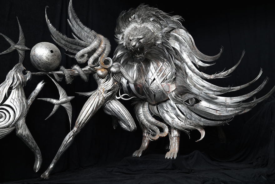 2 Years And 20,000 Welded Steel Pieces Later, I've Completed My Project Which Symbolizes The Threat Of Climate Change 2 Years And 20,000 Welded Steel Pieces Later, I've Completed My Project Which Symbolizes The Threat Of Climate Change