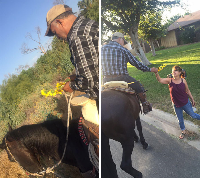 My Grandpa Has Been Giving My Grandma Flowers Everytime He Goes Riding For The Past 40 Years