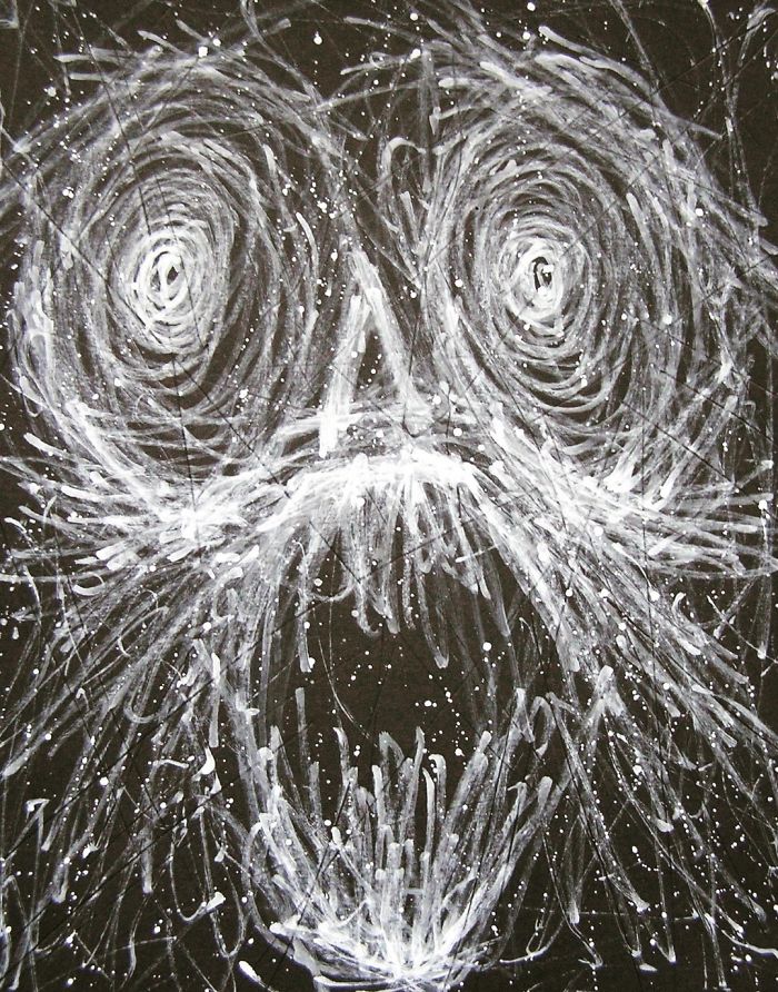 My Schizophrenic Friend Makes Really Intense Paintings Of His Inner Demons