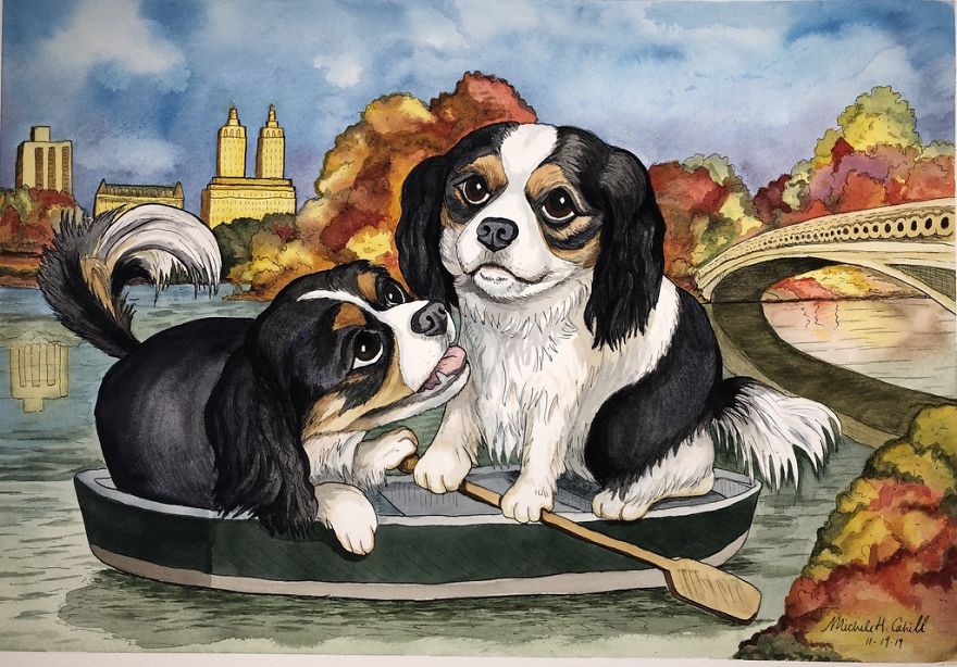 I Paint Cavaliers In Central Park New York City