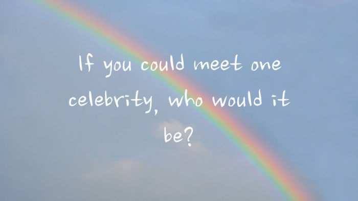 If You Could Meet One Celebrity, Who Would It Be?