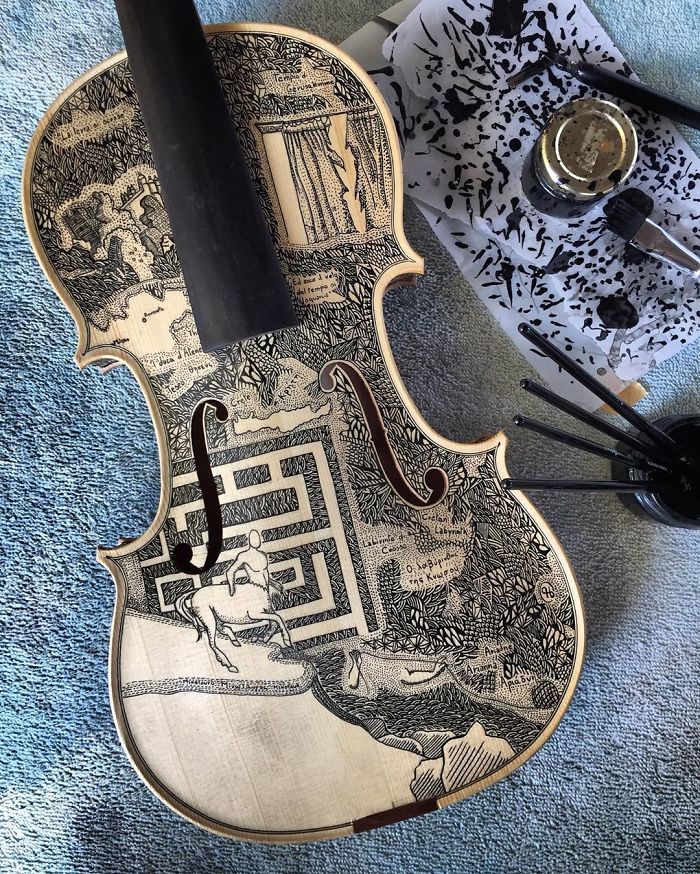 I Spent Over 4 Years Illustrating Dante's Inferno On Musical Instruments And Here's How It Looks On Violins I Spent Over 4 Years Illustrating Dante's Inferno On Musical Instruments And Here's How It Looks On Violins