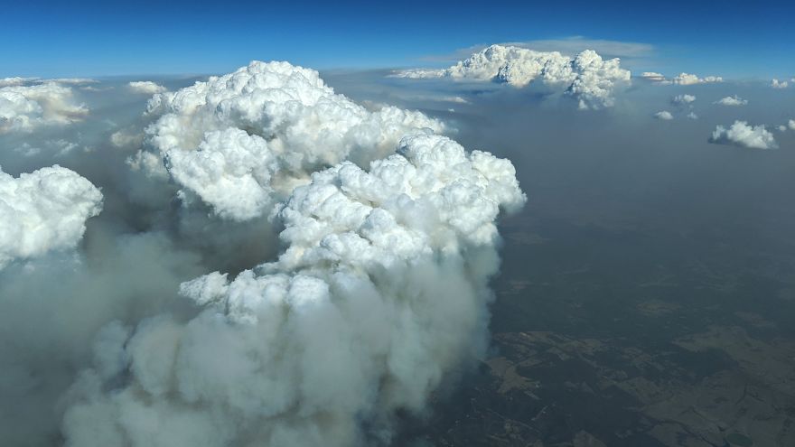 I Am An Airline Pilot, Photographing The Pyrocumulus Clouds Created By The Devastating Australian Bushfires