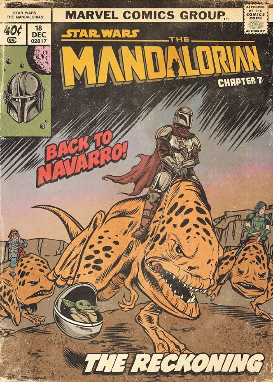 Russian Artist Sums Up Each Episode Of The Mandalorian In Vintage Comic Book Covers (8 Pics) Russian Artist Sums Up Each Episode Of The Mandalorian In Vintage Comic Book Covers (8 Pics)