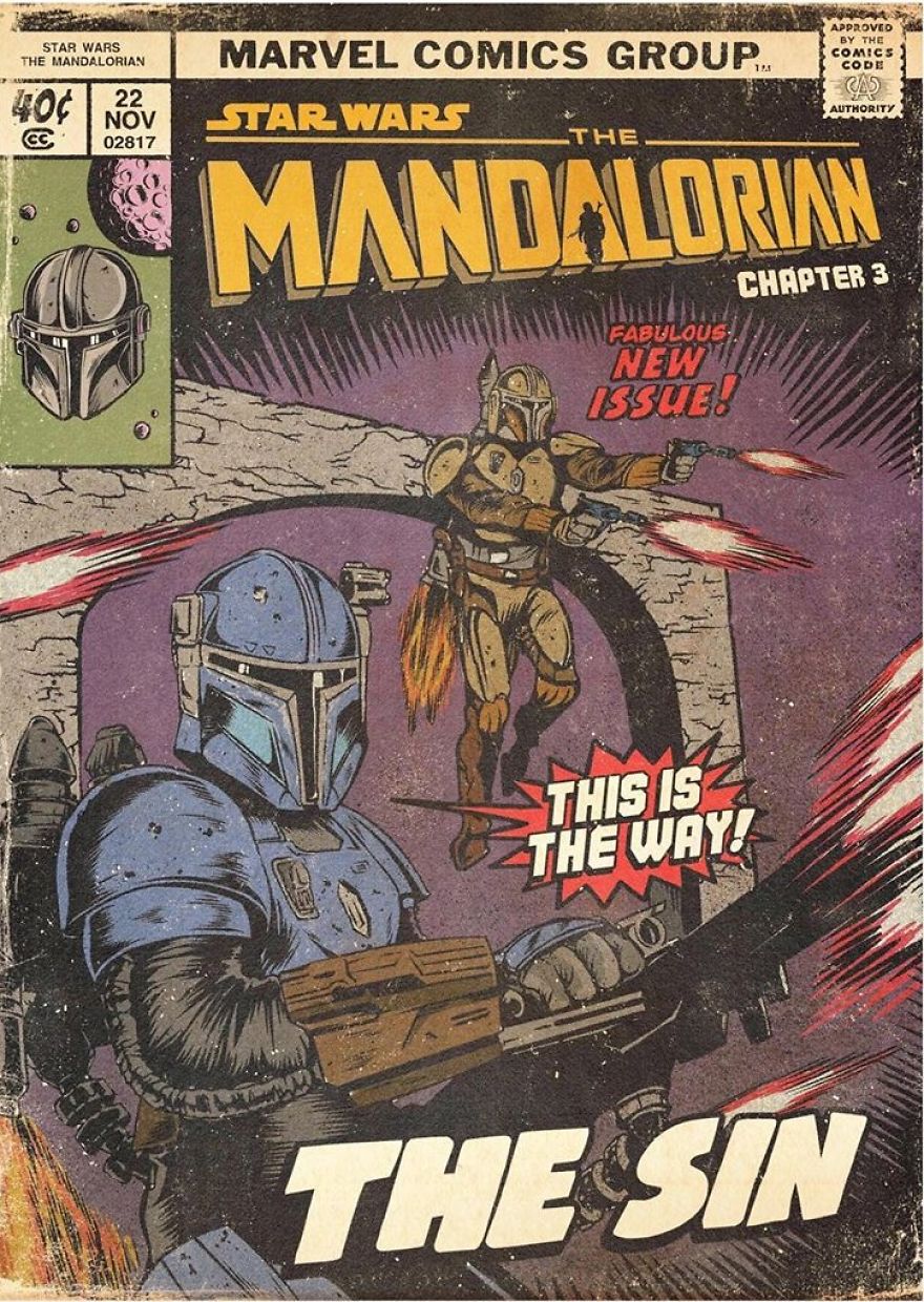 Russian Artist Sums Up Each Episode Of The Mandalorian In Vintage Comic Book Covers (8 Pics) Russian Artist Sums Up Each Episode Of The Mandalorian In Vintage Comic Book Covers (8 Pics)