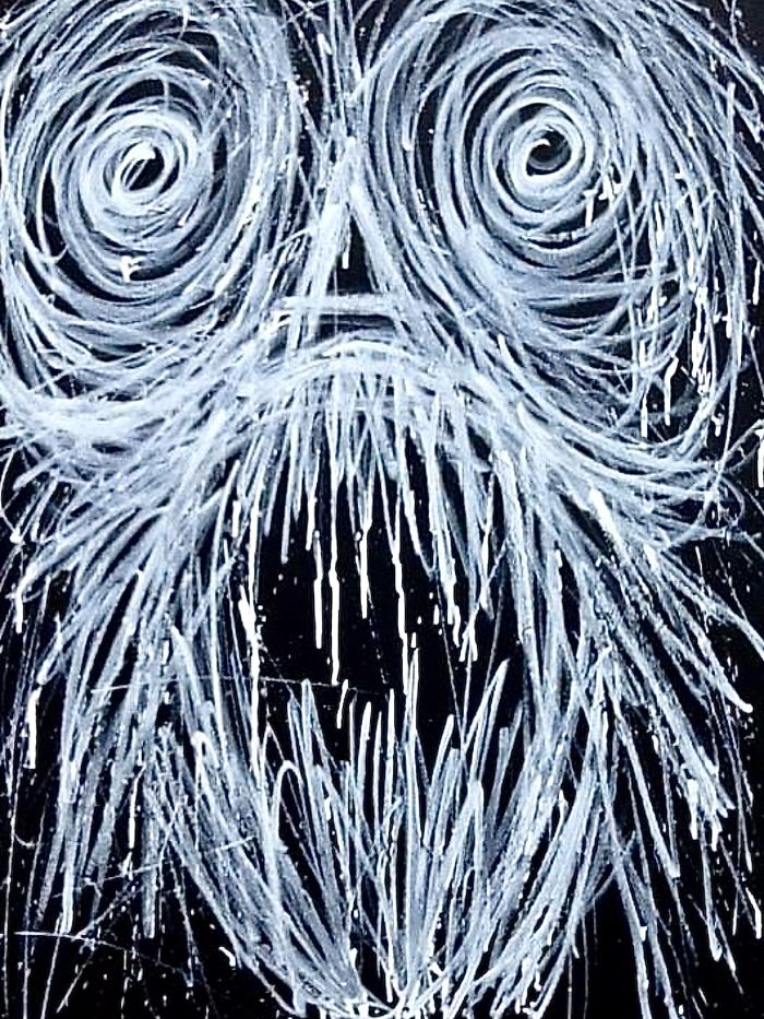 My Schizophrenic Friend Makes Really Intense Paintings Of His Inner Demons My Schizophrenic Friend Makes Really Intense Paintings Of His Inner Demons
