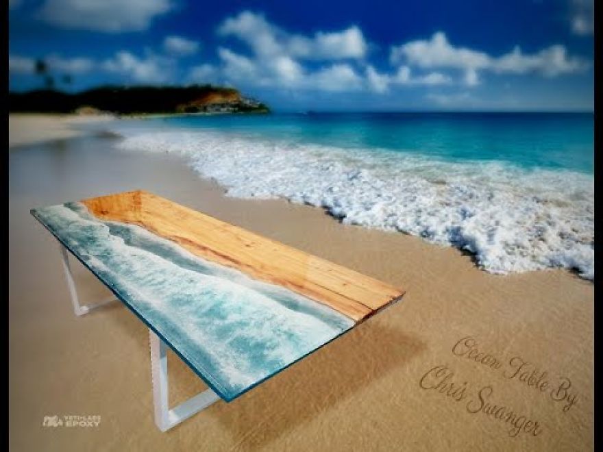 Building A Live Edge Wood And Epoxy Ocean Table With Epoxy Artist Christopher Swanger