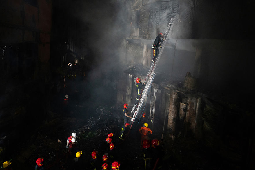 Fire At Chawkbazar In Dhaka