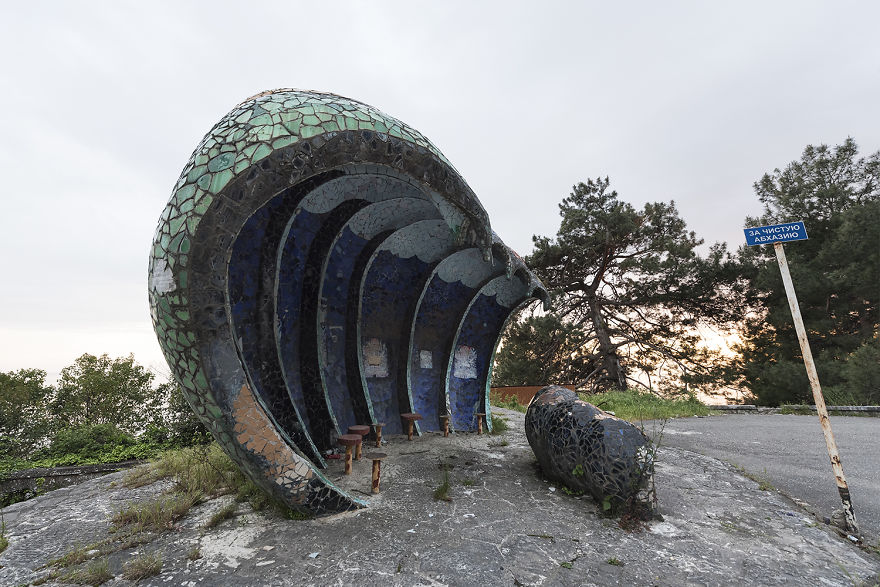 The Most Unique Bus Stops That I Found In Abkhazia (13 Pics)