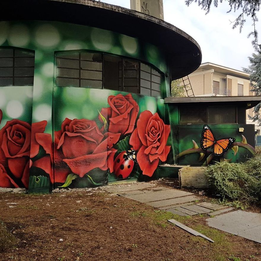 This Street Performer Beautifies The Walls And Empty Spaces Of His City With His Stunning 3D Art.