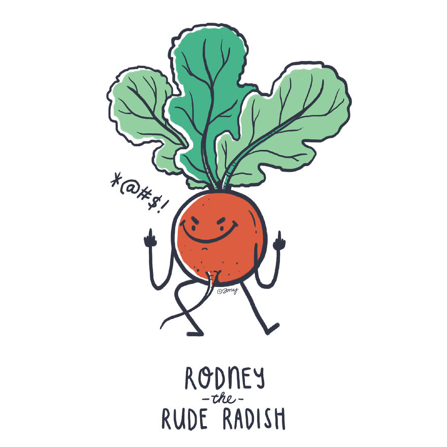 I Show Quirky Vegetable Personalities Through Alphabet Letters (25 Pics)