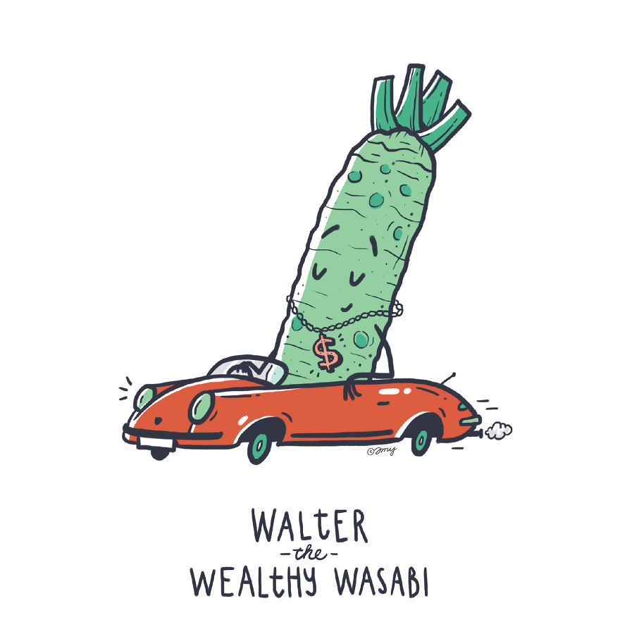 I Show Quirky Vegetable Personalities Through Alphabet Letters (25 Pics)