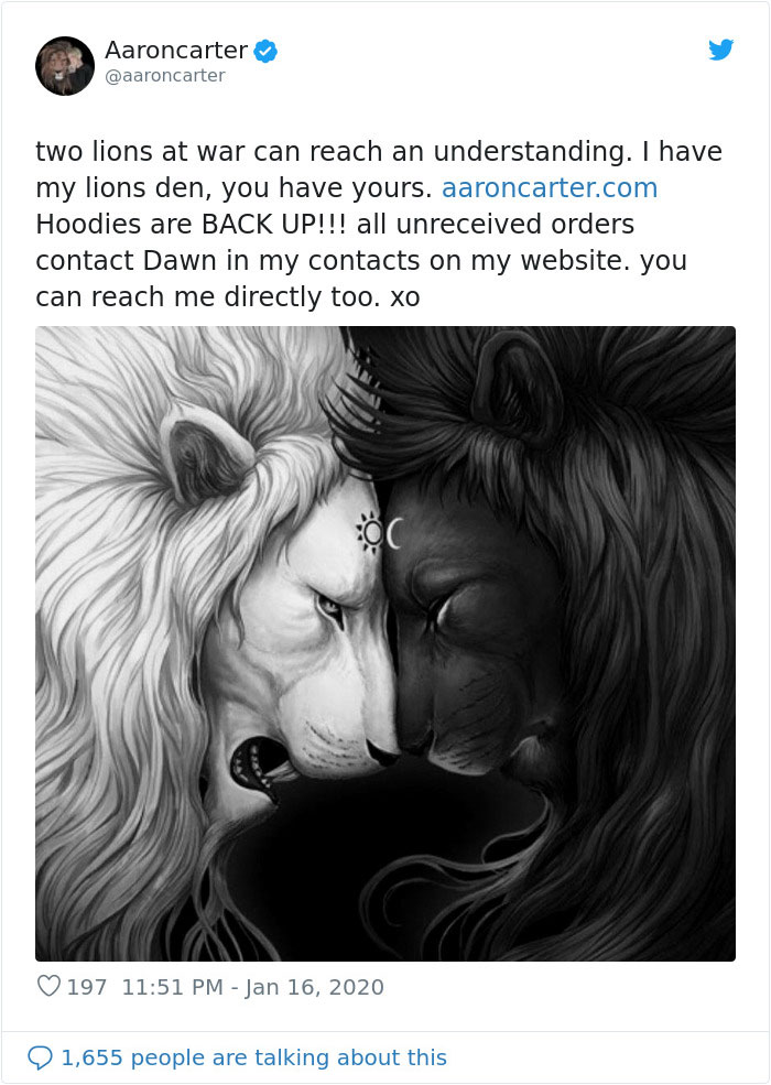 Artist Calls Out Aaron Carter For Ripping Off His Artwork To Promote Merch, And His Reply Is Even Worse Than The Stealing Artist Calls Out Aaron Carter For Ripping Off His Artwork To Promote Merch, And His Reply Is Even Worse Than The Stealing