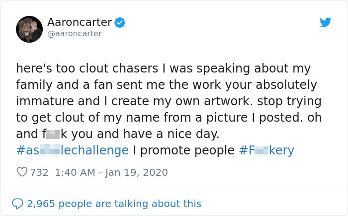 Artist Calls Out Aaron Carter For Ripping Off His Artwork To Promote Merch, And His Reply Is Even Worse Than The Stealing Artist Calls Out Aaron Carter For Ripping Off His Artwork To Promote Merch, And His Reply Is Even Worse Than The Stealing