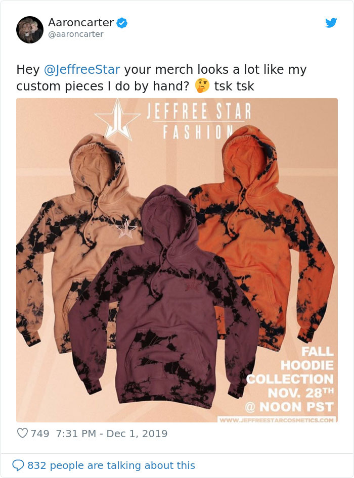Artist Calls Out Aaron Carter For Ripping Off His Artwork To Promote Merch, And His Reply Is Even Worse Than The Stealing Artist Calls Out Aaron Carter For Ripping Off His Artwork To Promote Merch, And His Reply Is Even Worse Than The Stealing