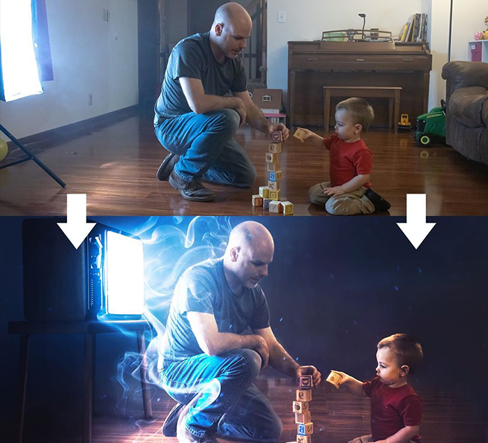 Artist Shares Before And After Images To Show How Photoshop Helps Him Create Surreal Photos