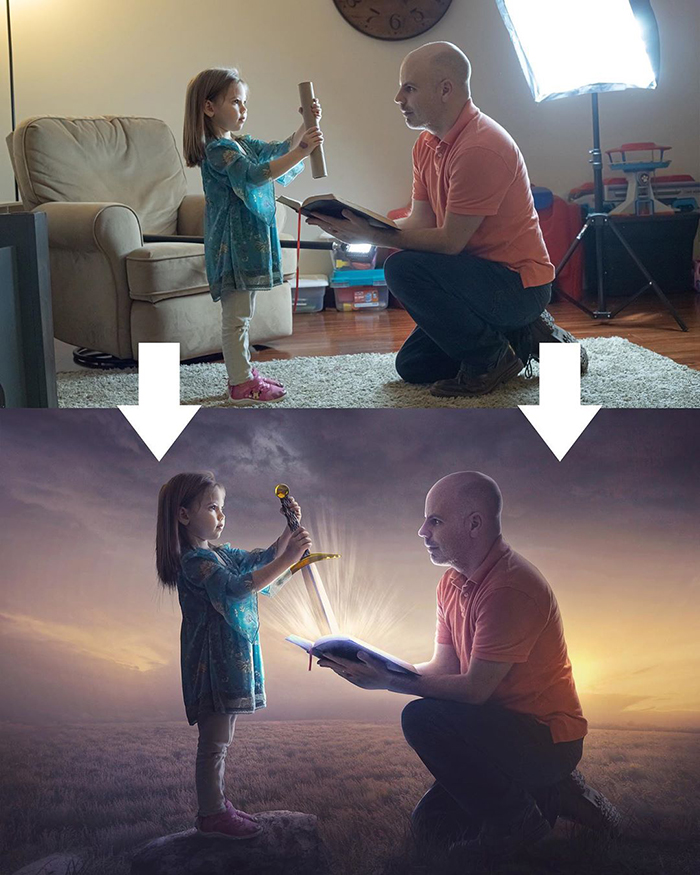 Artist Shares Before And After Images To Show How Photoshop Helps Him Create Surreal Photos