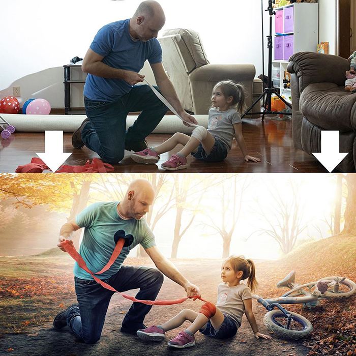 Artist Shares Before And After Images To Show How Photoshop Helps Him Create Surreal Photos