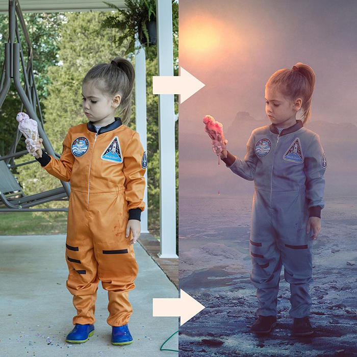 Artist Shares Before And After Images To Show How Photoshop Helps Him Create Surreal Photos