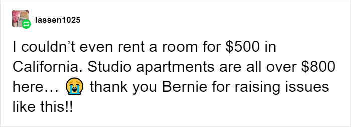 This Person Tries To Fact Check Bernie Sanders For Saying No One Can Afford An Apartment On Minimum Wage, Gets Shut Down