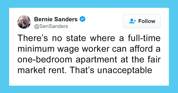 This Person Tries To Fact Check Bernie Sanders For Saying No One Can Afford An Apartment On Minimum Wage, Gets Shut Down
