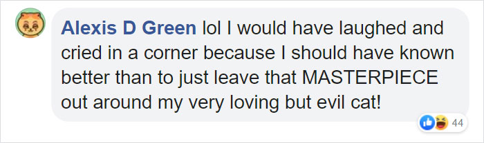 Cat Destroys A 2,432-Piece Doraemon Figure That Took Its Owner 7 Days To Make, Doesn't Seem To Regret It Cat Destroys A 2,432-Piece Doraemon Figure That Took Its Owner 7 Days To Make, Doesn't Seem To Regret It