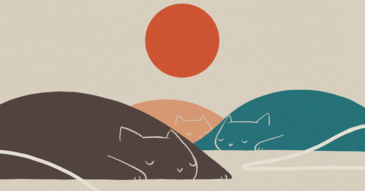 My 22 Minimal Landscape Illustrations For Art And Cat Lovers