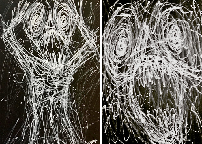 My Schizophrenic Friend Makes Really Intense Paintings Of His Inner Demons