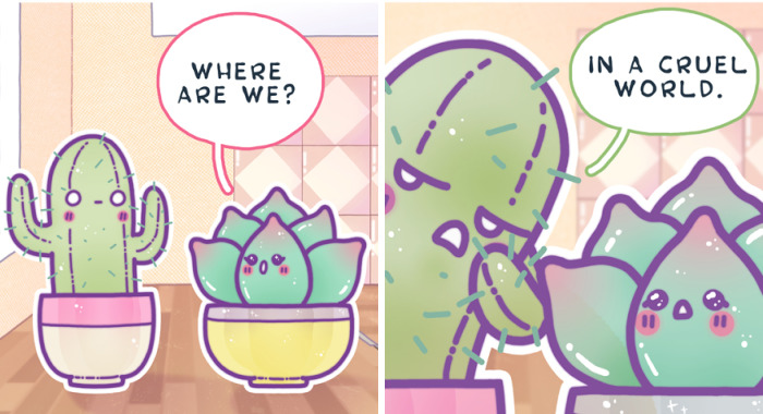 I Created Cute Comics About A Little Cacti