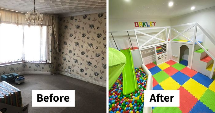 Dad Builds A Playroom For His Son And The Before & After Photos Show Real Handyman Skills