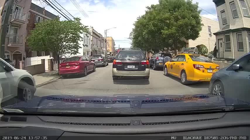 Garbage Truck Hits A Parked Car And Drives Off, Witness Leaves A Note Offering Footage Of The Accident