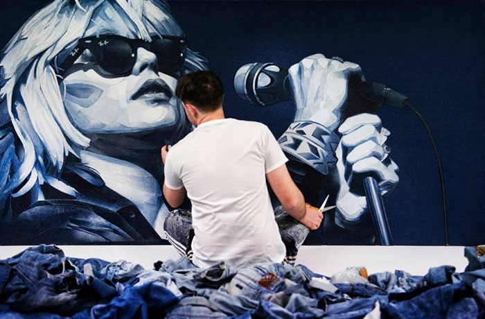 15 Realistic Celebrity Portraits Using Denim By Ian Berry