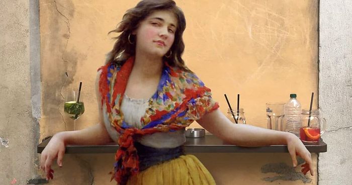 Artist Puts People From Classical Paintings Into The Modern World, And The Result Is Surprisingly Fitting (42 New Pics)