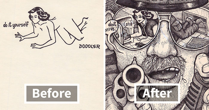 Artist Proves There Are No Limits To Creativity By Creating 35 Different Illustrations Using One Base