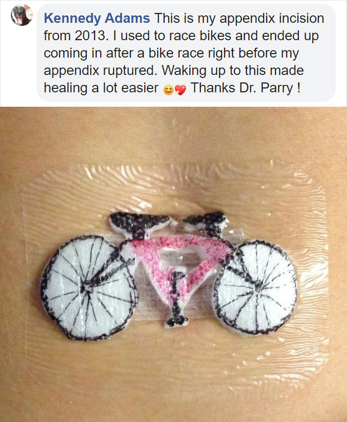 Wholesome Doctor Draws Cartoons On Kids' Post-Op Dressings Wholesome Doctor Draws Cartoons On Kids' Post-Op Dressings