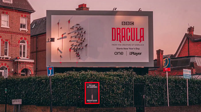 BBC's Dracula Billboard Confuses People During The Daytime But Grabs Attention At Night