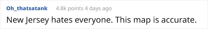 Guy Surveys Americans On Which State They Hate The Most, Puts The Results In A Map Guy Surveys Americans On Which State They Hate The Most, Puts The Results In A Map