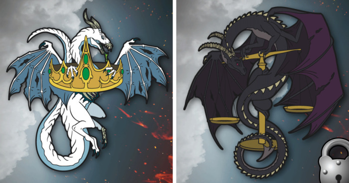 I Design Dragon Enamel Pins Based On Myths And Other Cool Things